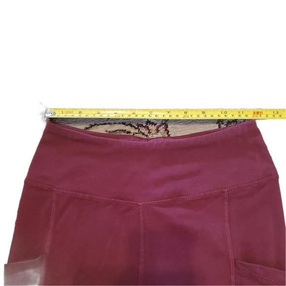Anthropologie - Saturday Sunday Leggings Maroon Women's Size Small Red Pockets - Picture 13 of 16